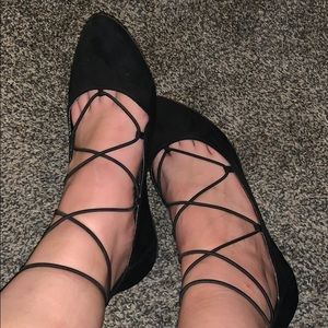 Lace up flats